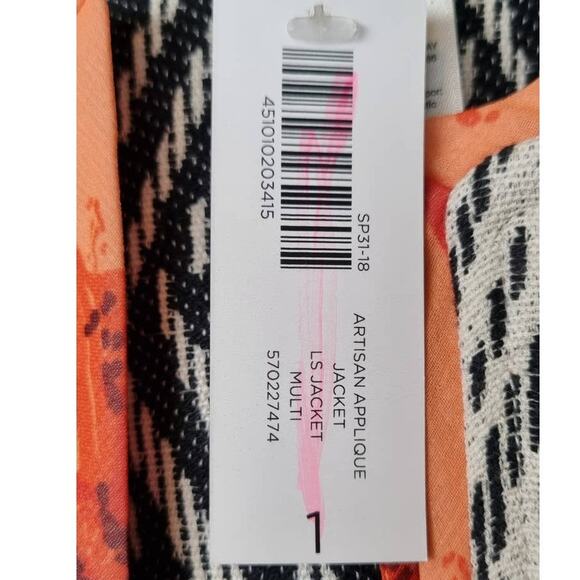 Chico's Artisan Applique Jacket Size 1 Medium NEW - Picture 5 of 12